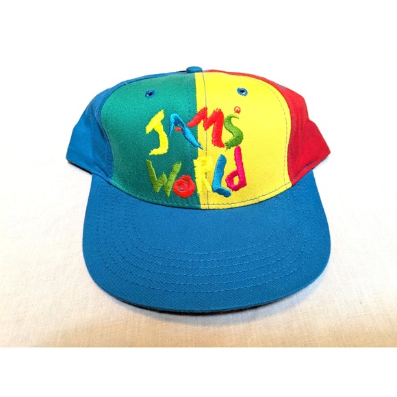 NEW JAMS WORLD Colorblock Hat 1 Size Snapback 100% Cotton USA Collector‎ Piece